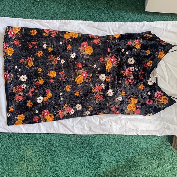Black dress with flower detail